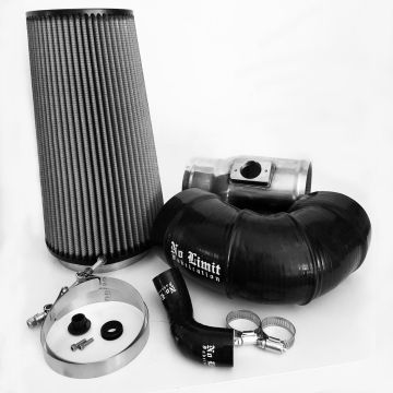 No Limit Fabrication 6.4 PowerStroke Cold Air Intake, Polished, Dry Filter