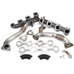 High Flow Exhaust Manifolds and Up-Pipes Kit - 2002-2004 GM 6.6L LB7 California Emissions - Black