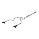 PPE 20-22 GM 3.0L Duramax 304 S/S DPF-Back Exhaust Dual Exit Polished Tubes Black Ceramic Tips