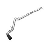 PPE 23-25 GM 3.0L Duramax 304 S/S DPF-Back Exhaust Single Exit Polished Pipe Black Tip