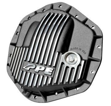 Heavy Duty Cast Aluminum Rear Differential Cover GM/Ram 2500/3500 HD Brushed PPE Diesel