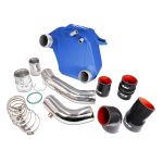 Air to Water Intercooler Kit - Ford 6.7L Power Stroke 2011-2026 - Blue I/C - Polished Pipes