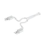 Exh Cat-Back w/Active tips and X-pipe - Raw/Pol - Ford Mustang GT 2018-2023