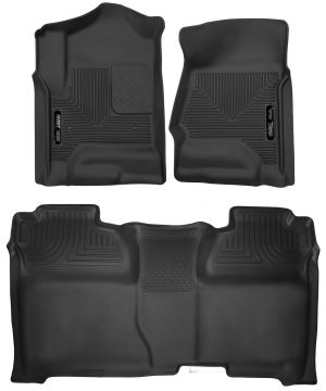 Husky Liners X-act Contour Front & 2nd Seat Liners 14-19 Silverado/Sierra 1500/2500/3500 HD