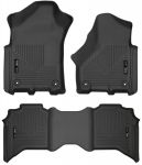Weatherbeater Front & 2nd Seat Floor Liners For 2019-2024 RAM 2500/3500 Crew Cab Husky Liners