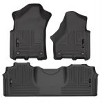 Weatherbeater Front & 2nd Seat Floor Liners For 2019-2024 RAM 2500/3500 Extended Cab Husky Liners
